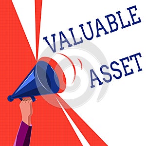 Writing note showing Valuable Asset. Business photo showcasing Your most valuable asset is your ability or capacity