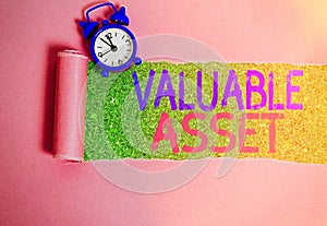 Writing note showing Valuable Asset. Business photo showcasing Your most valuable asset is your ability or capacity