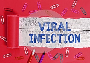 Writing note showing Viral Infection. Business photo showcasing Specific attack of the cells from the reproduction of