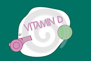 Writing note showing Vitamin D. Business photo showcasing Nutrient responsible for increasing intestinal absorption