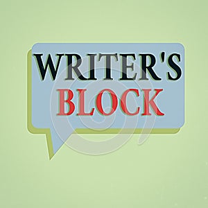 Writing note showing Writer S Block. Business photo showcasing Condition of being unable to think of what to write Rectangular photo