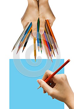 Writing or Notes with hand