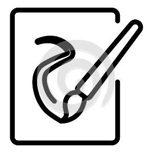 Writing pencil icon outline vector. Kid tools