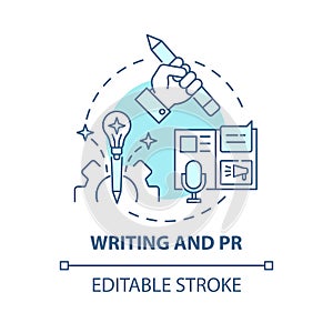 Writing and PR concept icon