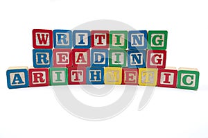 Writing Reading and Arithmetic Blocks