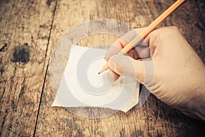 Writing on a roll of toilet paper