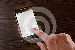 Writing Sms on Smartphone