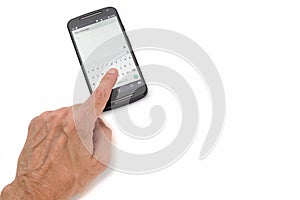 Writing Sms on Smartphone