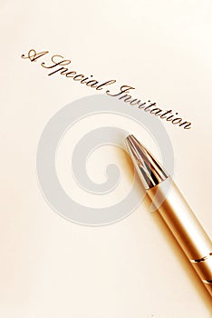 Writing special invitation card