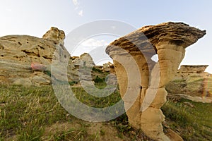 Writing on Stone Park rock formations