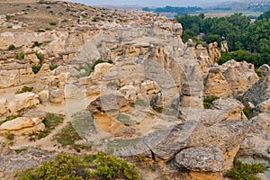 Writing on stone provincial park, alberta, canada