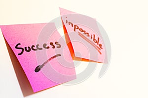 Writing success and posible photo