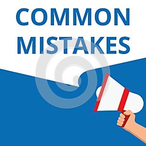 Writing text showing Common Mistakes