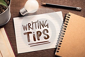 Writing Tips Note on the Desk