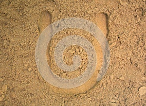 Written alphabet letters in coffee