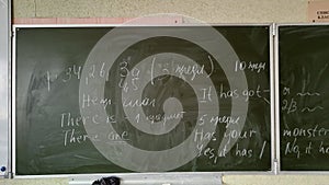 a written by chalk blackboard