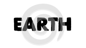 Written earth animated whiteboard style, ideal for motion graphics and compositing