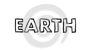 written earth animated whiteboard style, ideal for motion graphics and compositing