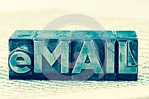 Written email in lead letters