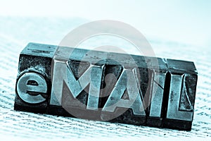 Written email in lead letters