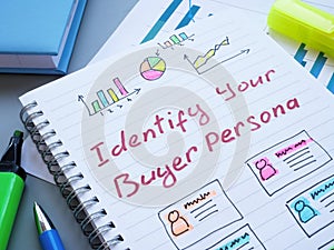 Written inscription identify your buyer persona. photo