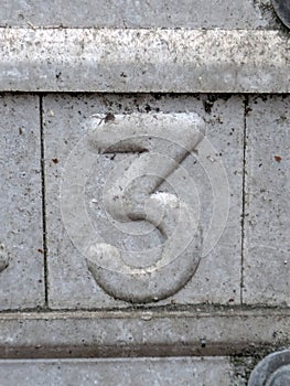 Written Wording in Distressed State Typography Found NumberThree 3 Ransom Note