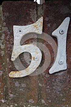 Written Wording in Distressed Typography Found Number 51