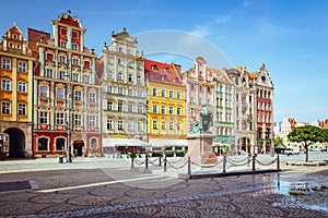 Wroclaw. Historic tenements on the main square