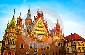 Wroclaw old Town Hall at sunrise