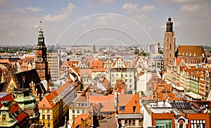 Wroclaw old town panorama