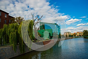 WROCLAW, POLAND: Beautiful modern building in the city and the river Odra