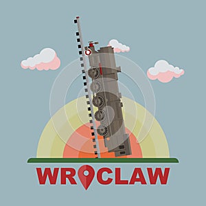 Wroclaw train to sky