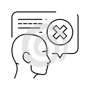 wrong answer line icon vector illustration