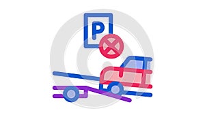 Wrong Parking Car Icon Animation