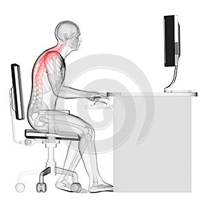 wrong sitting posture