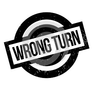 Wrong Turn rubber stamp