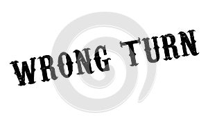 Wrong Turn rubber stamp