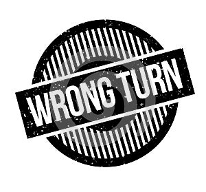 Wrong Turn rubber stamp