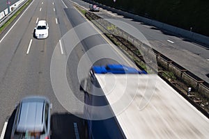 Wrong-way driver on a highway