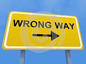 Wrong Way Sign