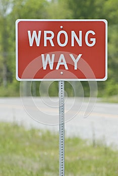 Wrong Way Sign