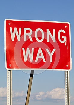 Wrong Way Sign