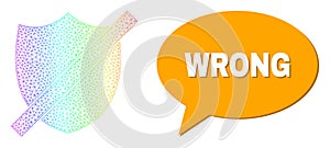 Spectrum Net Gradient Wrong Shield Icon and Wrong Chat Bubble with Shadow