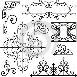 Wrough iron ornaments