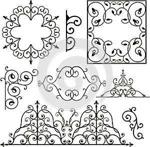 Wrough iron ornaments