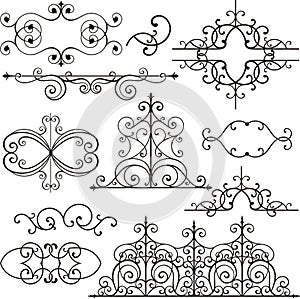 Wrough iron ornaments