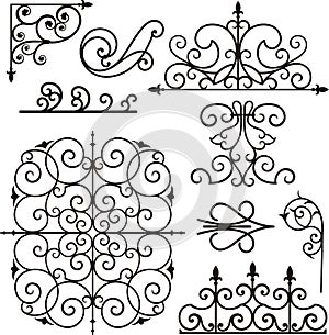 Wrough iron ornaments