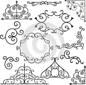 Wrough iron ornaments