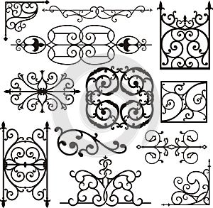 Wrough iron ornaments