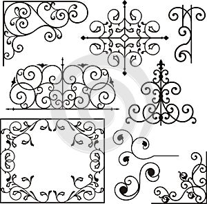 Wrough iron ornaments